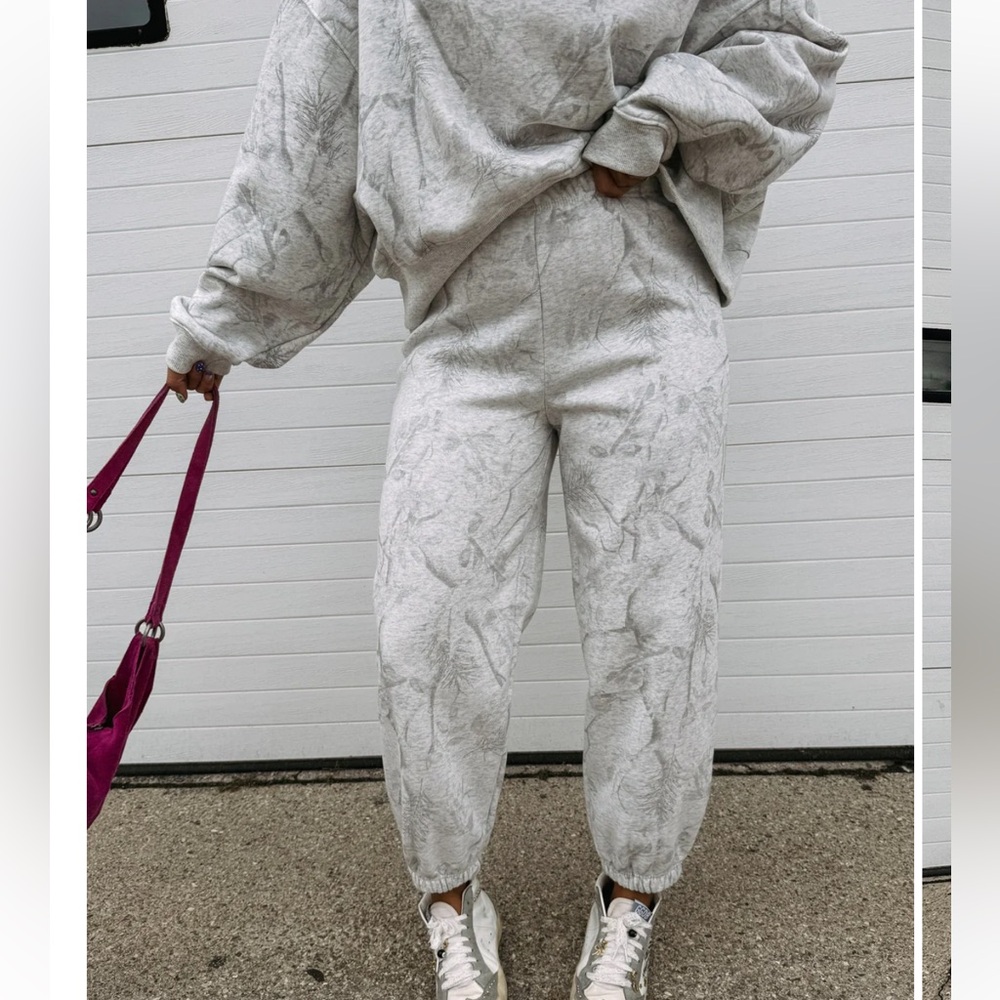 Etta & East Faded Camo Jogger Sweatpants Size Large